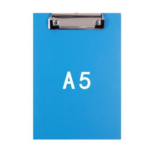 2PCS Simple File Board Folder Student Writing Board Paper Clip Restaurant Menu Folder(A5 Blue)