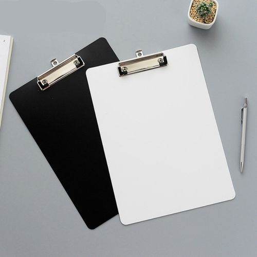2PCS Simple File Board Folder Student Writing Board Paper Clip Restaurant Menu Folder(A5 Blue)