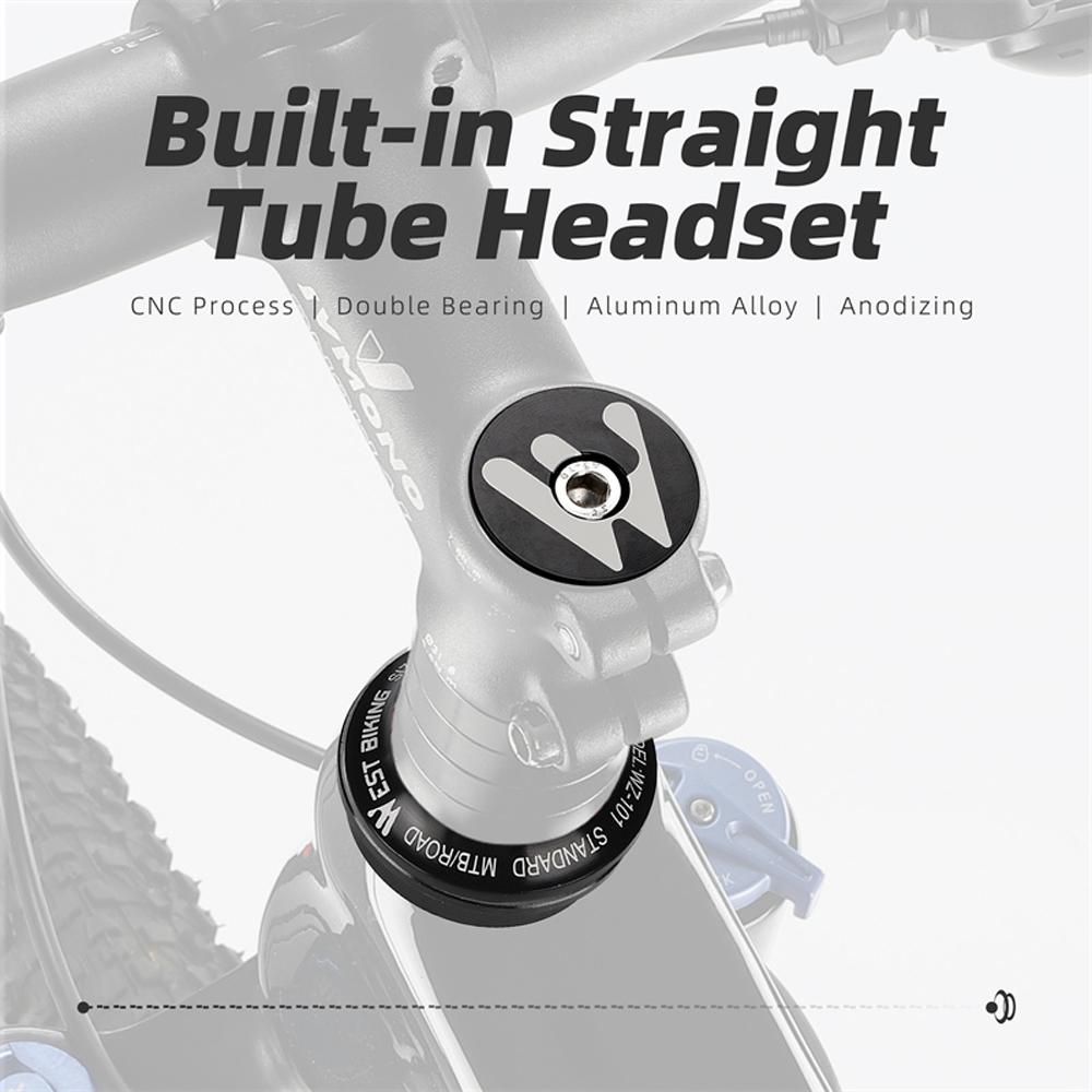 Bicycle 44mm Headset Double Bearings Structure Aluminum Alloy Cycling Accessory Bike Headset Bicycle Steering Bearings