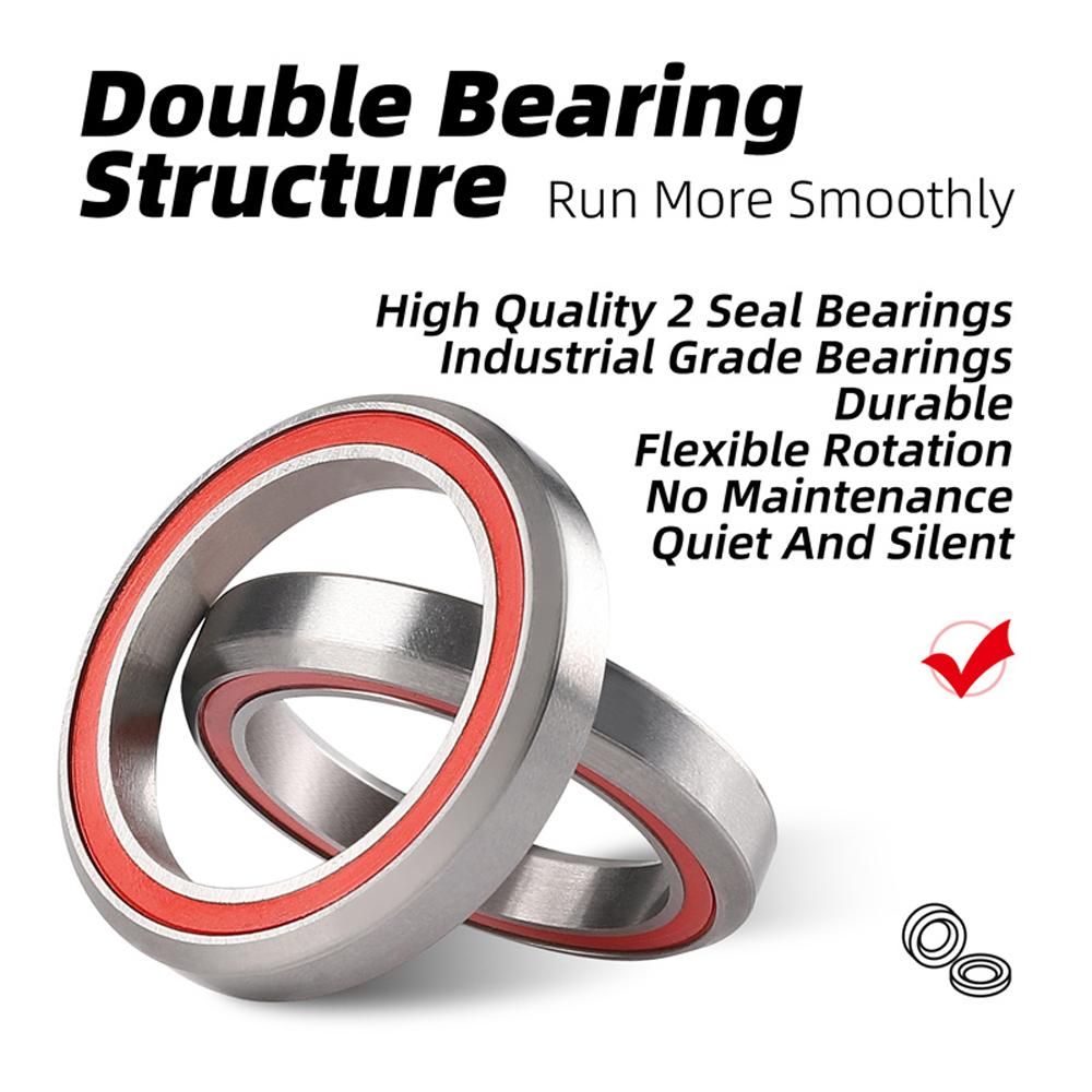 Bicycle 44mm Headset Double Bearings Structure Aluminum Alloy Cycling Accessory Bike Headset Bicycle Steering Bearings