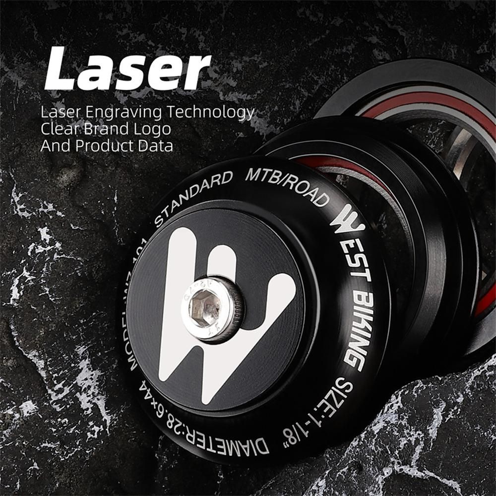 Bicycle 44mm Headset Double Bearings Structure Aluminum Alloy Cycling Accessory Bike Headset Bicycle Steering Bearings