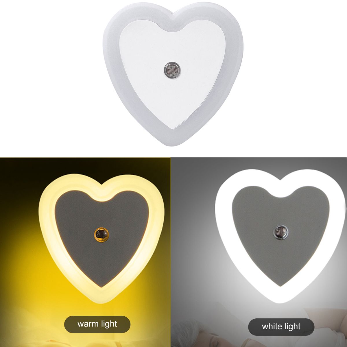 6PCS Plug-in LEDs Night Light With Auto Dusk To Dawn Sensors