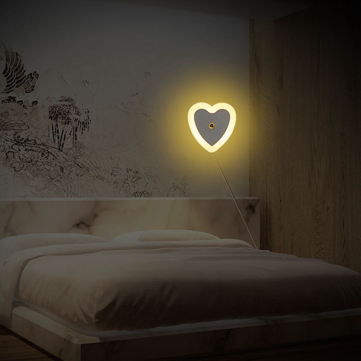 6PCS Plug-in LEDs Night Light With Auto Dusk To Dawn Sensors