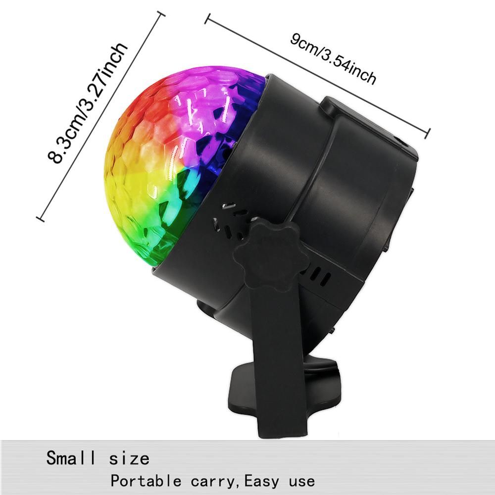6W 6 Colors Party Light Sound Activated Lamp with Remote Control