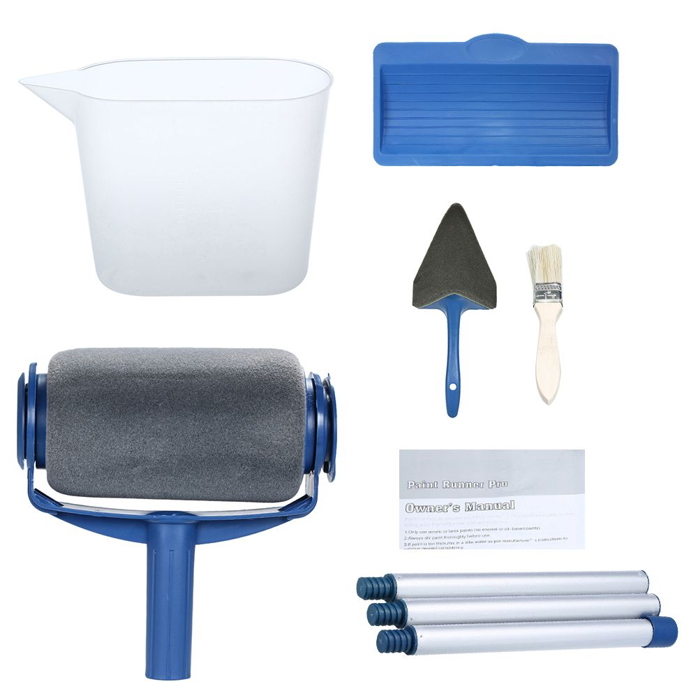 Paint Roller Set With Sticks Decorate Runner Tool Painting