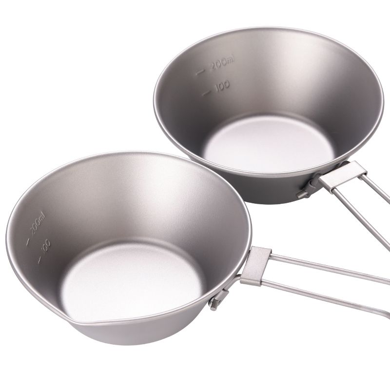 Doorslay 300ml/450ml Titanium Bowl Ultralight Camping Dinner