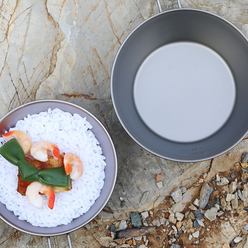 Doorslay 300ml/450ml Titanium Bowl Ultralight Camping Dinner