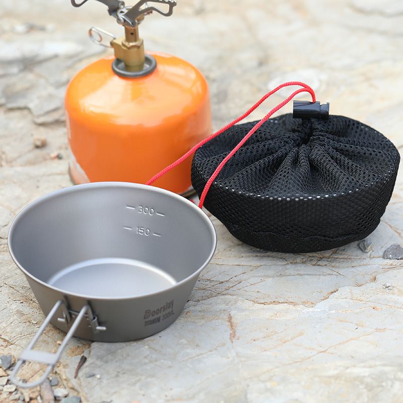 Doorslay 300ml/450ml Titanium Bowl Ultralight Camping Dinner