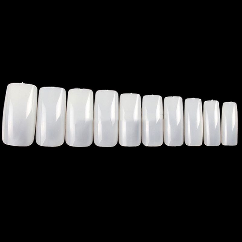 100Pcs French Full Cover Acrylic False Fake Nail Art Tips-