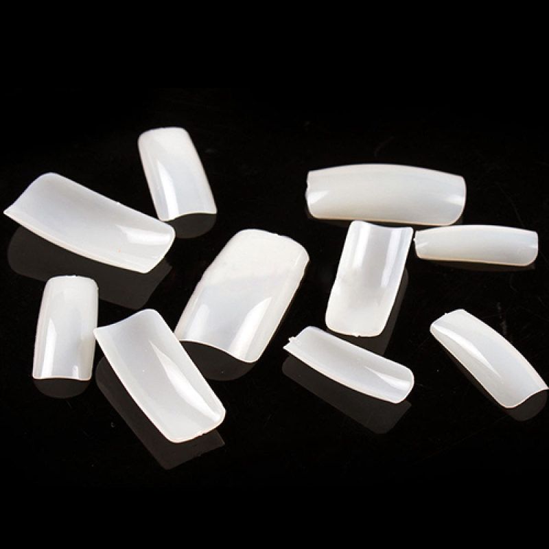 100Pcs French Full Cover Acrylic False Fake Nail Art Tips-