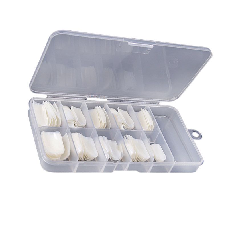 100Pcs French Full Cover Acrylic False Fake Nail Art Tips-