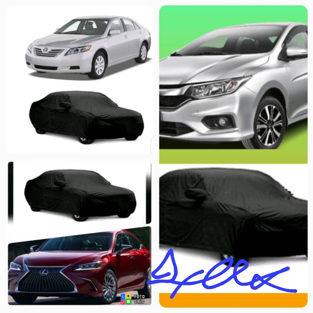 Car Body Covers For SALOON Car's. Toyota Camry, Corolla, Honda Accord, Benz, Etc BLACK, BLUE, GREY
