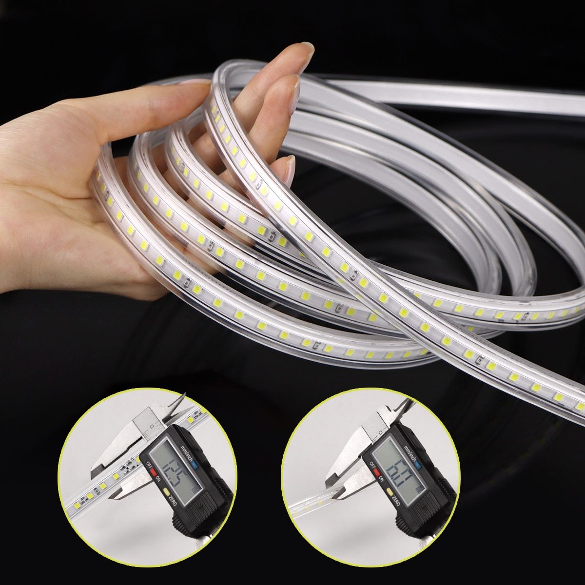 High Quality AC 110V 220V LED Strip Lights 2835SMD 120LEDs/m Flexible Outdoor Lamp Waterproof LED Tape With EU/US Power Plug-Warm White-EU Power Plug 220V-3M-