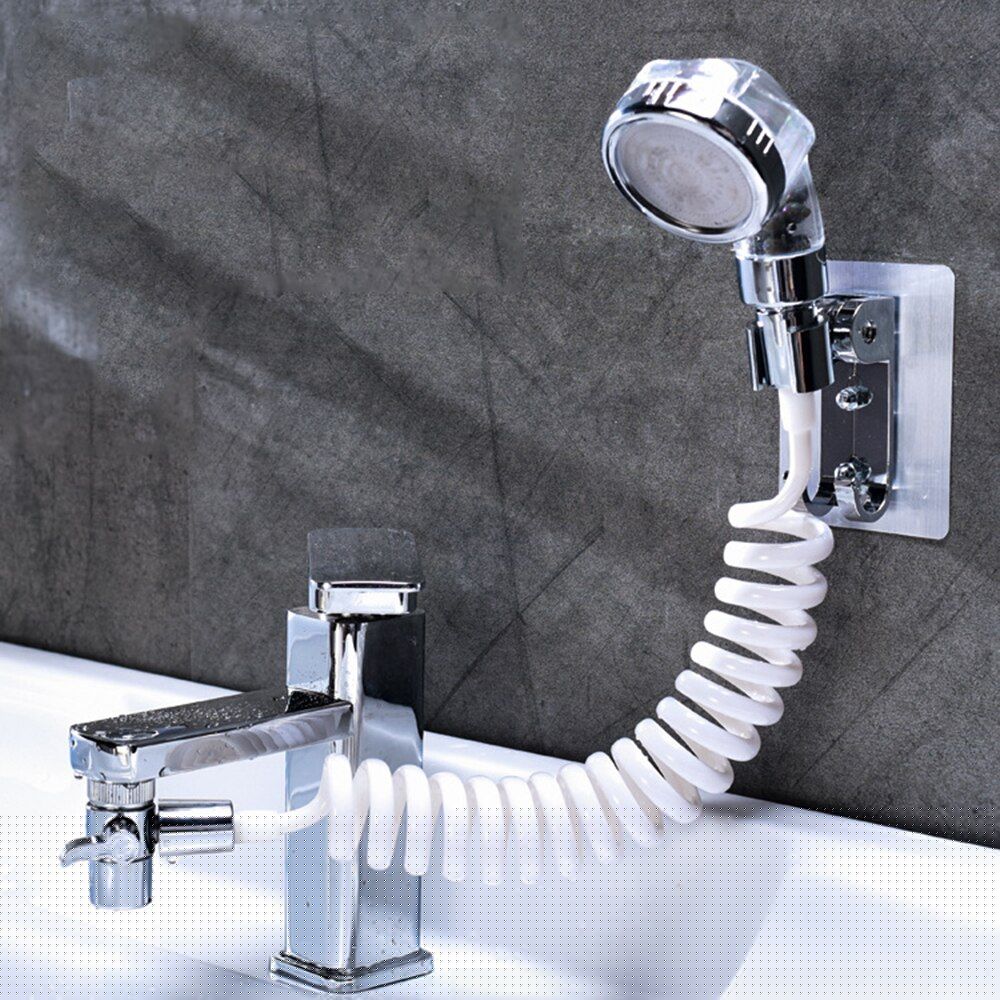 Bathroom Faucet Sprayer Sprinkler+Base+Hose+Valve Set For Hand Basin Sink G1/2 20mm Thread Spray Taps Aerator Shower Head Holder