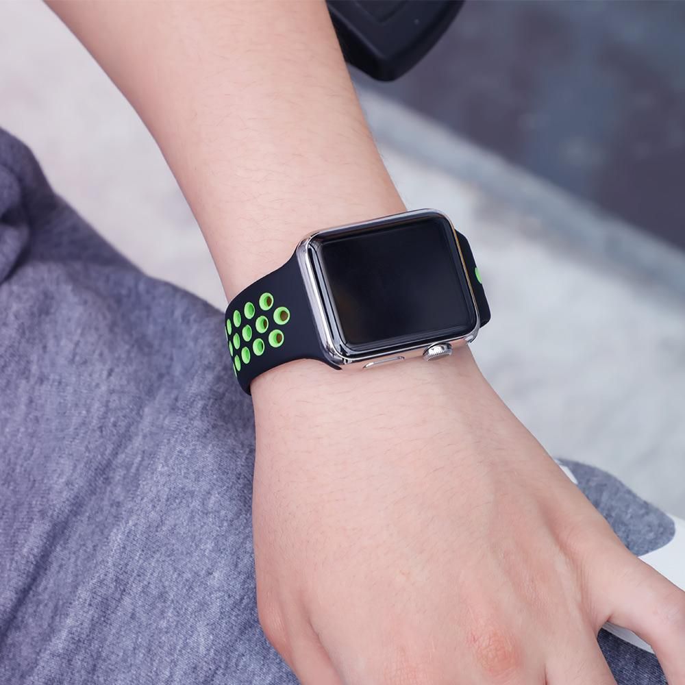 Silicone sport strap for Apple Watch band 49mm 38mm 42mm 41mm 45mm 40mm 44m Correa bracelet iWatch series 8 7 6 4 5 se watchband