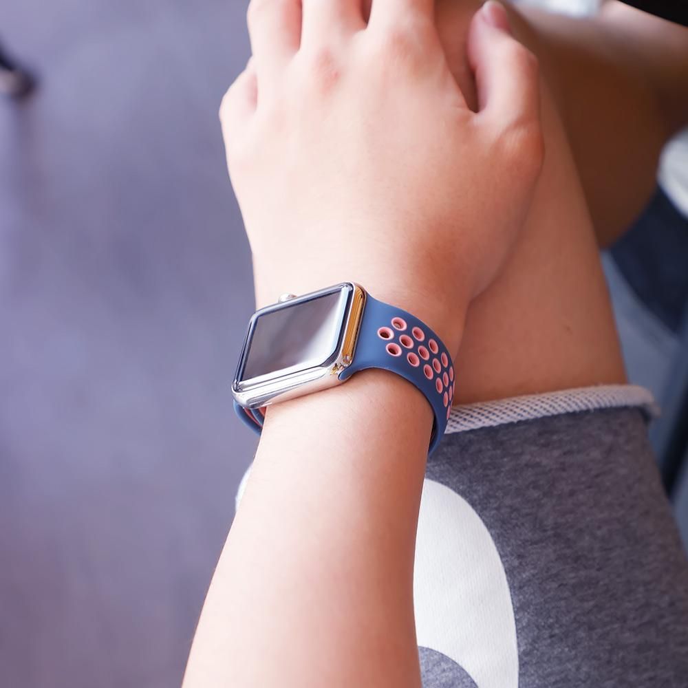 Silicone sport strap for Apple Watch band 49mm 38mm 42mm 41mm 45mm 40mm 44m Correa bracelet iWatch series 8 7 6 4 5 se watchband