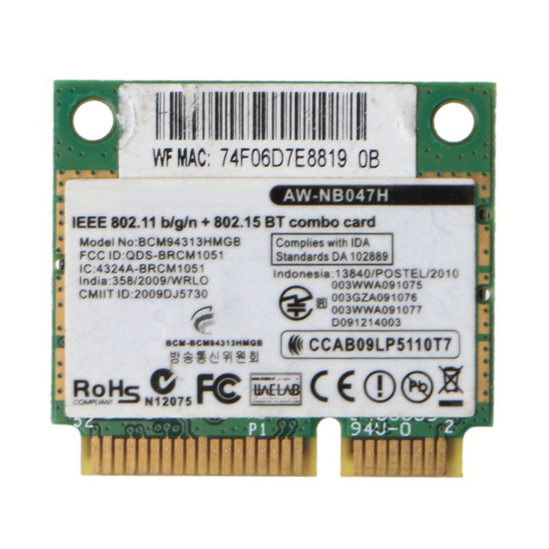 Wireless Card For Bcm94313HMGB AW-NB047H Half Mini Pci-e