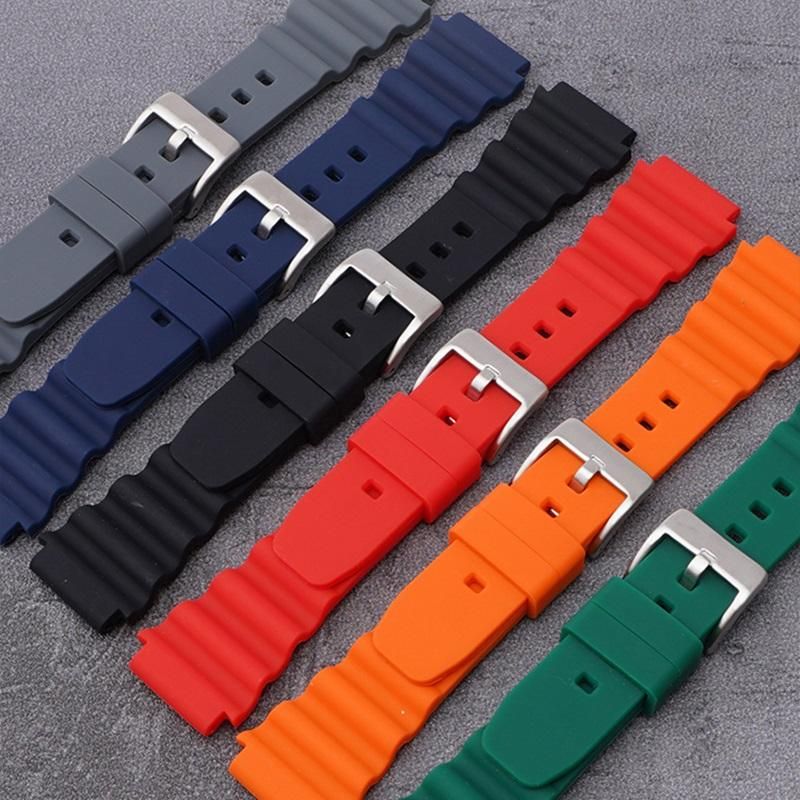 Seyko Marine Master Silicone Strap, SKX007 SRP777J1, Citizen Diving Sports waterproof wristband, watch band, 20mm, 22mm