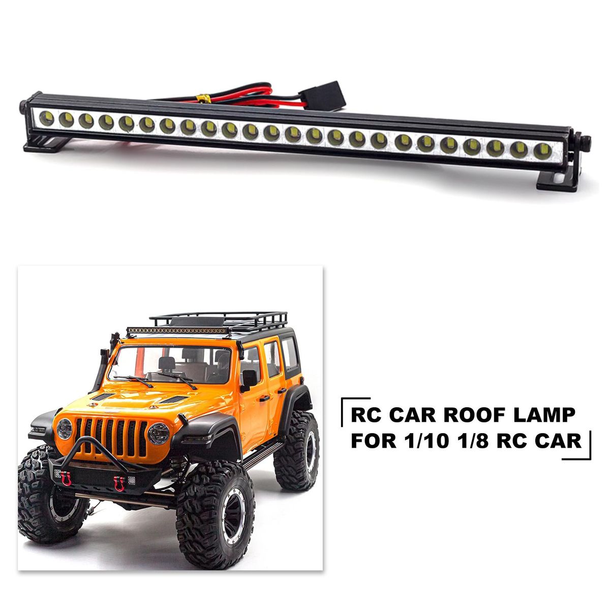 RC Car Roof Lamp LED Light RC Car Light for 1/10 1/8 RC Car RC Drift Car RC Off-road Car 146mm