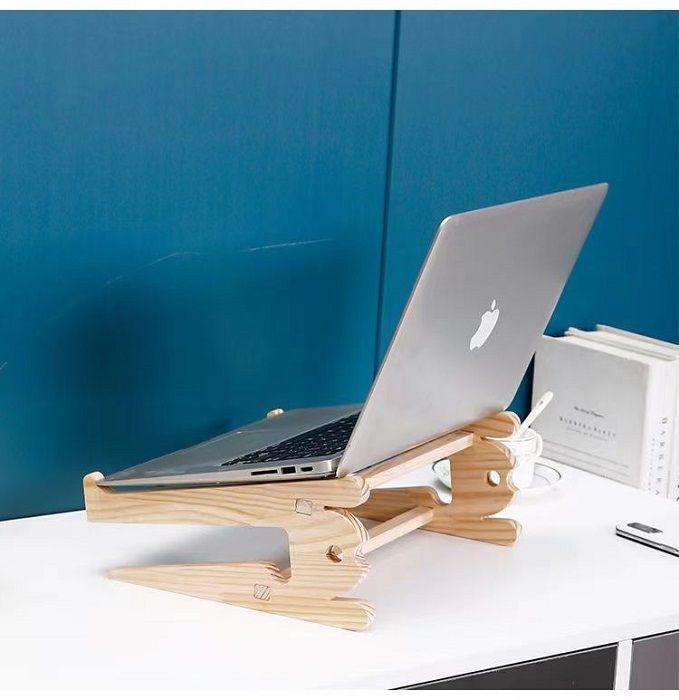 Solid Wood Laptop Stand Increased Heat Dissipation Base Desktop