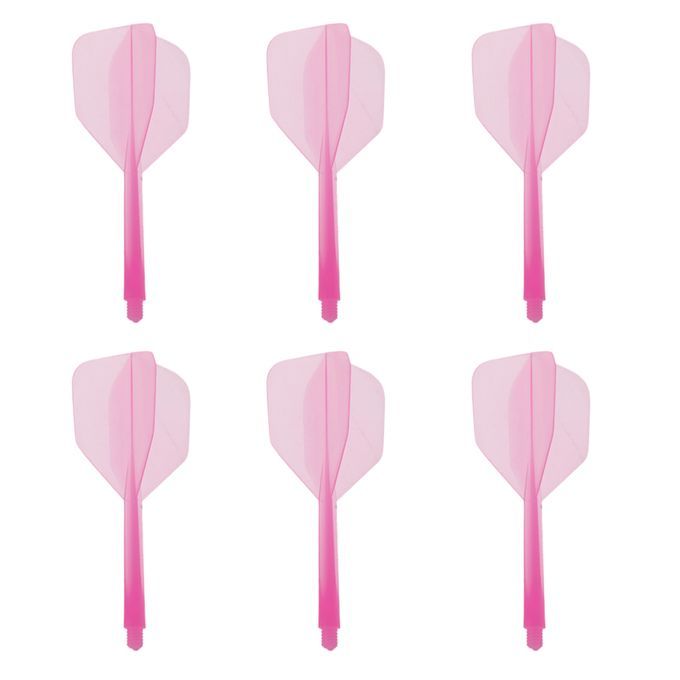 6 Pieces Transparent 2BA Thread Dart Shafts And Dart Flights Pink