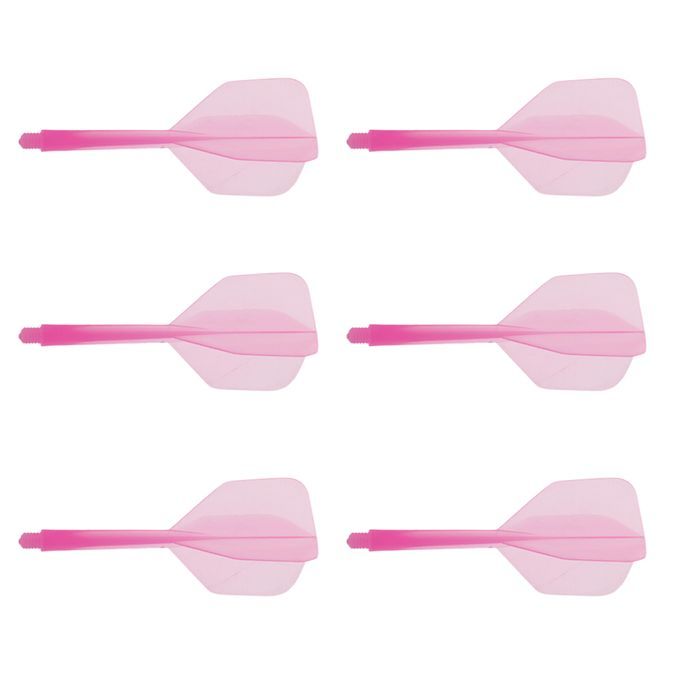 6 Pieces Transparent 2BA Thread Dart Shafts And Dart Flights Pink