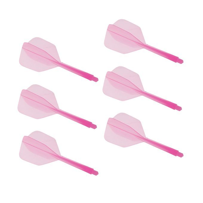 6 Pieces Transparent 2BA Thread Dart Shafts And Dart Flights Pink