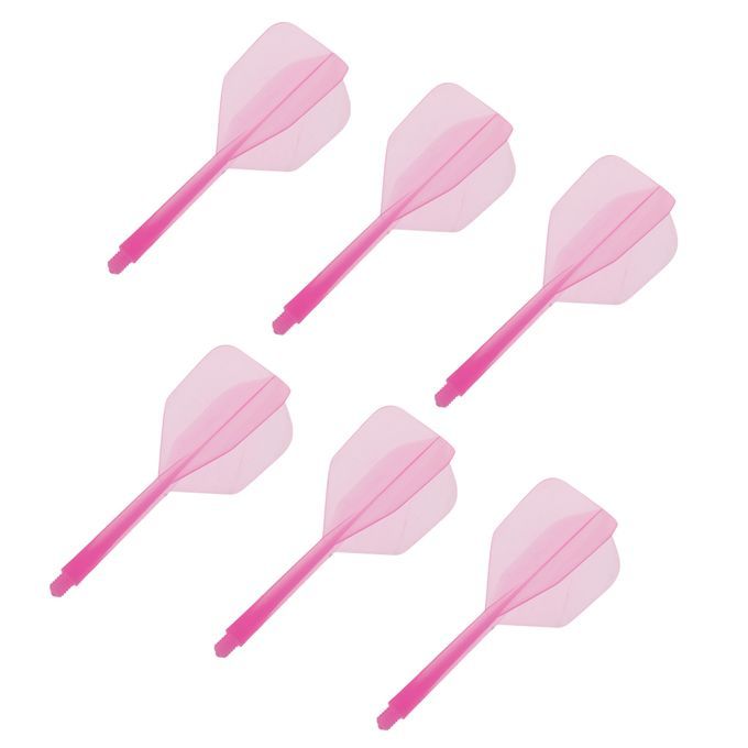 6 Pieces Transparent 2BA Thread Dart Shafts And Dart Flights Pink