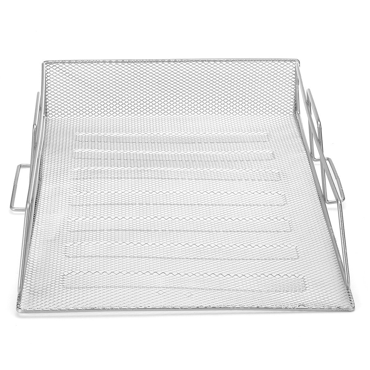 4 Layers Metal Document Trays Desktop Stackable Letter Trays File Organizers Silver