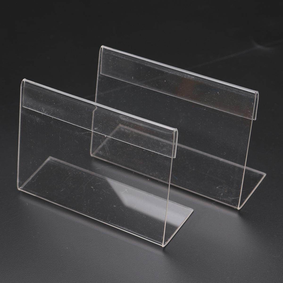 20pcs Acrylic Name Card Display Holder Label Price Sign Tag Shop Stands 9cmx6cm