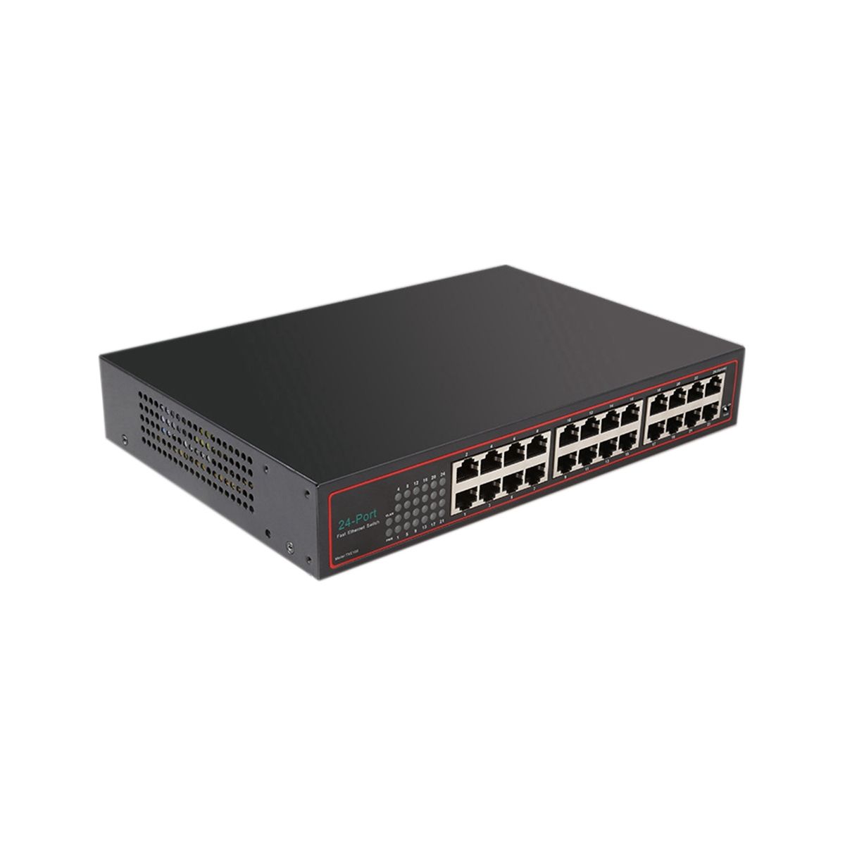 24-Port 100 Gigabit VLAN Ethernet Switch Home Splitter Network Splitter EU Plug