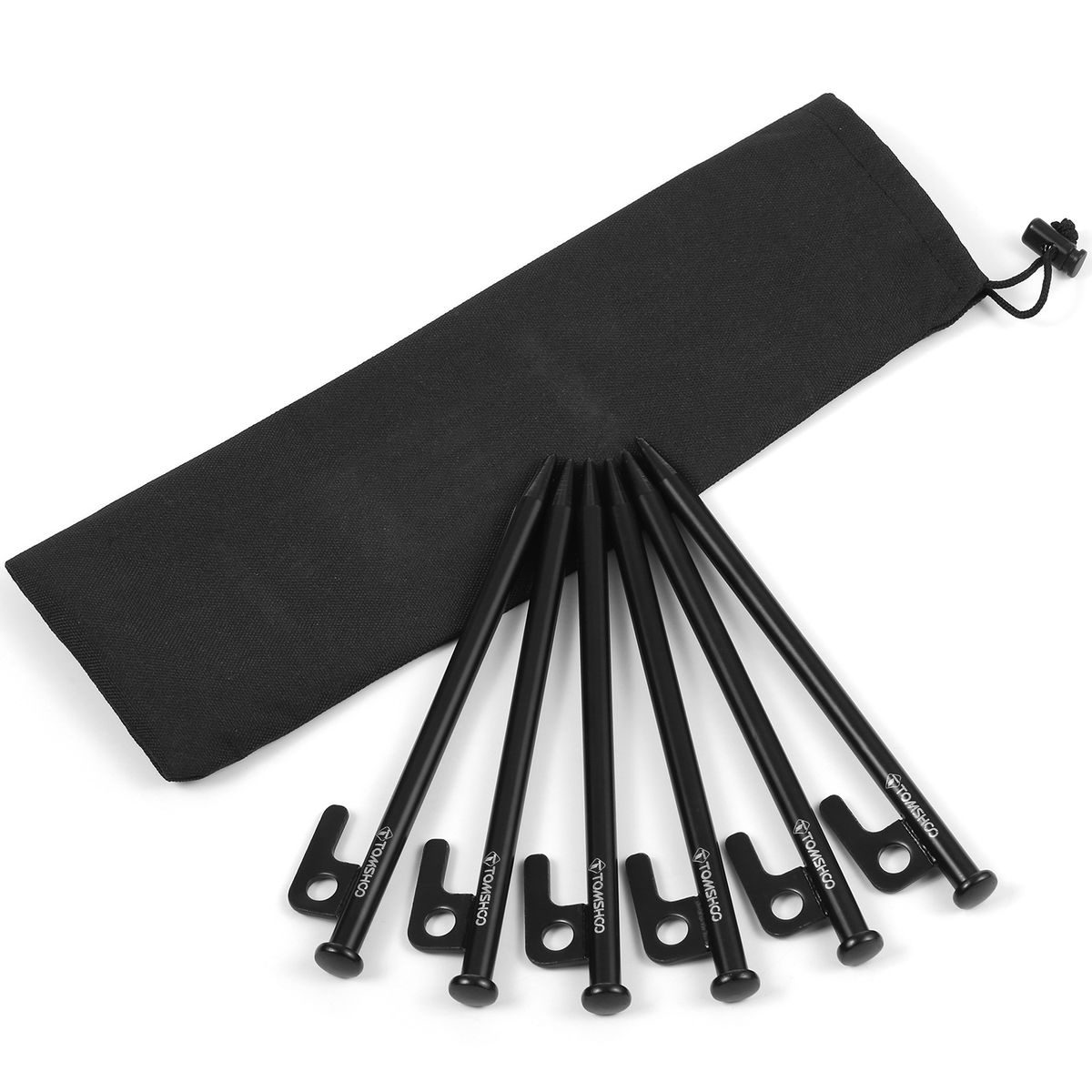 8 Inch Tent Pegs 6PCS Heavy Duty Steel