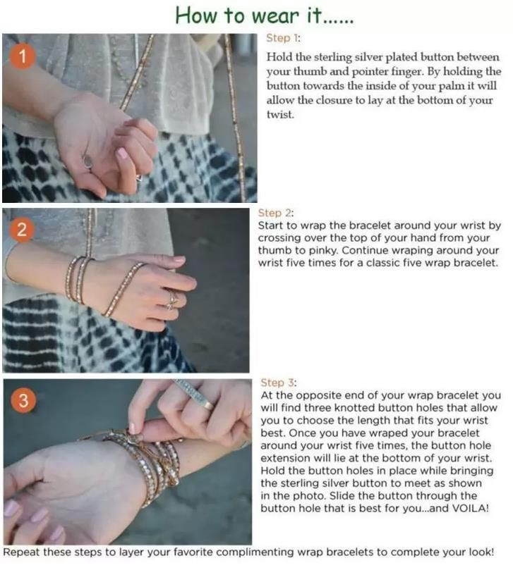 Men/Women Weaving Leather Strand Bacelets Wrap European Bead Bracelets Jewelry