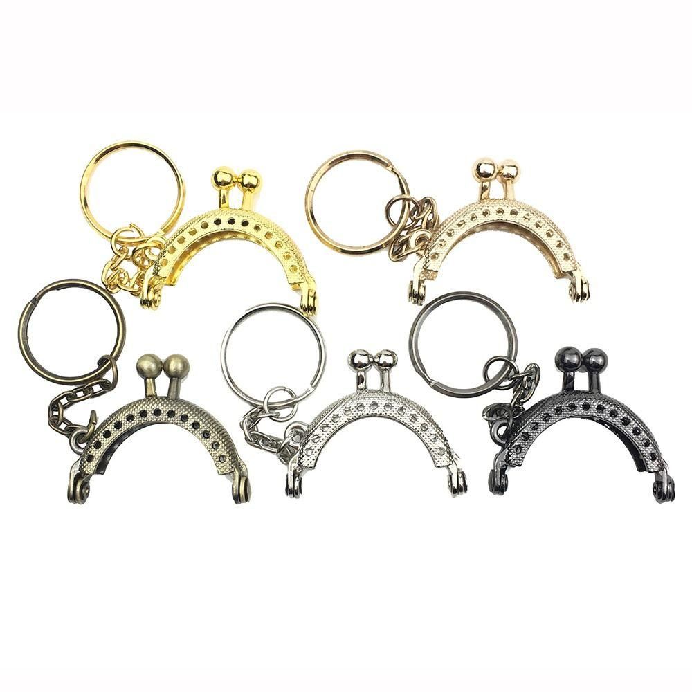 1pc Retro Purse Clasp Frame Bag Kiss Clasp Lock Metal Purse Frame for DIY Craft Purse Bag Making Accessories