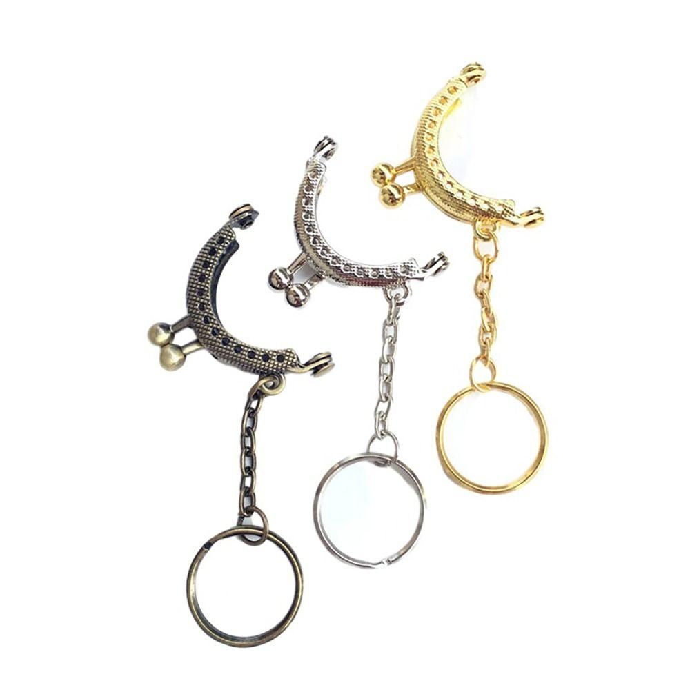 1pc Retro Purse Clasp Frame Bag Kiss Clasp Lock Metal Purse Frame for DIY Craft Purse Bag Making Accessories