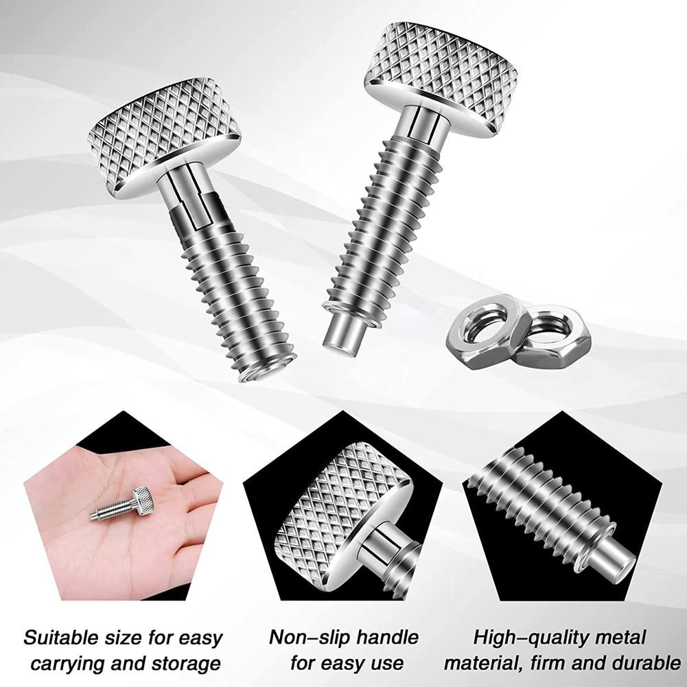 2 Pcs Hand Retractable Spring Plunger Stainless Steel Lock Out M6 Type Quick Release Pins for Rolling Toolbox Packout