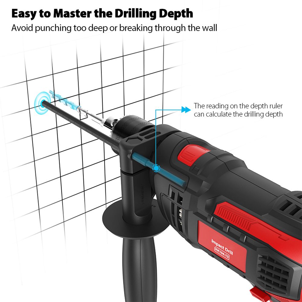 Hammer Drill Impact Drill 850W 3000 RPM Hand Electric Drill