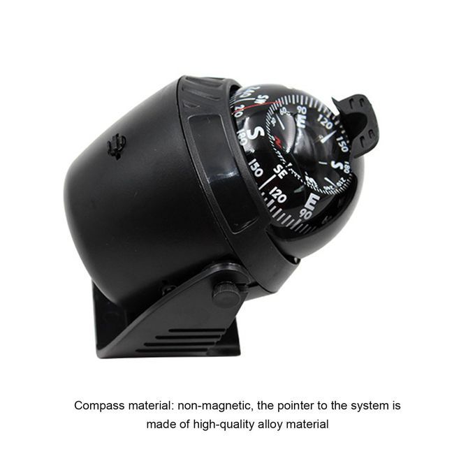 Marine Navigation Waterproof Outdoor Trip Tools Illuminated Marine  -black-14*12*11cm
