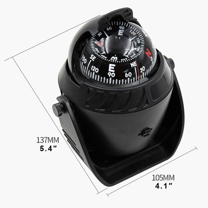 Marine Navigation Waterproof Outdoor Trip Tools Illuminated Marine  -black-14*12*11cm