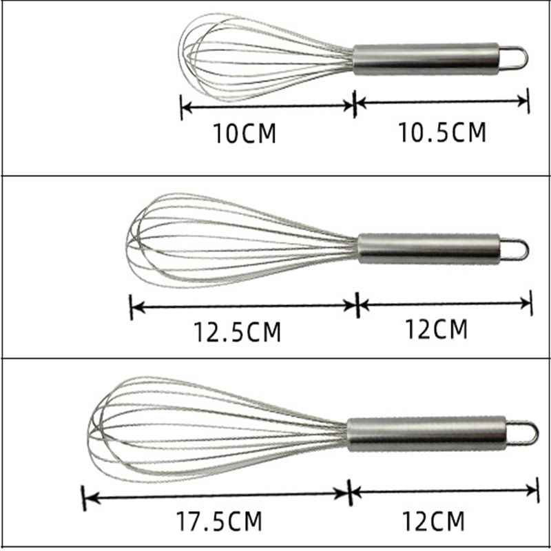 81012 Inches Stainless Steel Balloon Wire Whisk Manual Egg