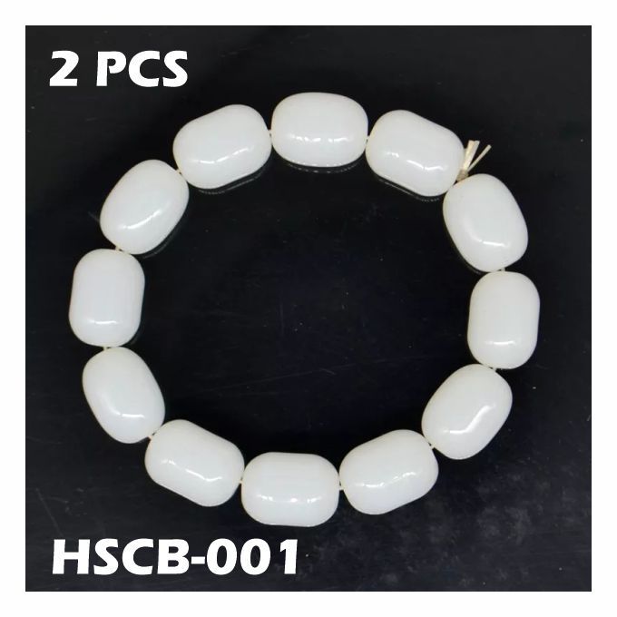Unisex Jade Beaded Bracelet Party Fashion Jewelry - 2 PCS