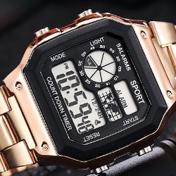 Digital  Sport Wristwatch- Rose Gold