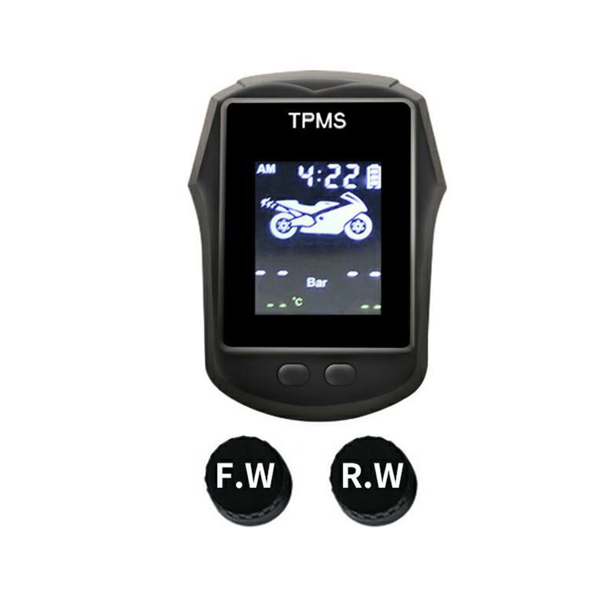 Motorcycle Exterior TPMS Wireless Tire Pressure Temperature