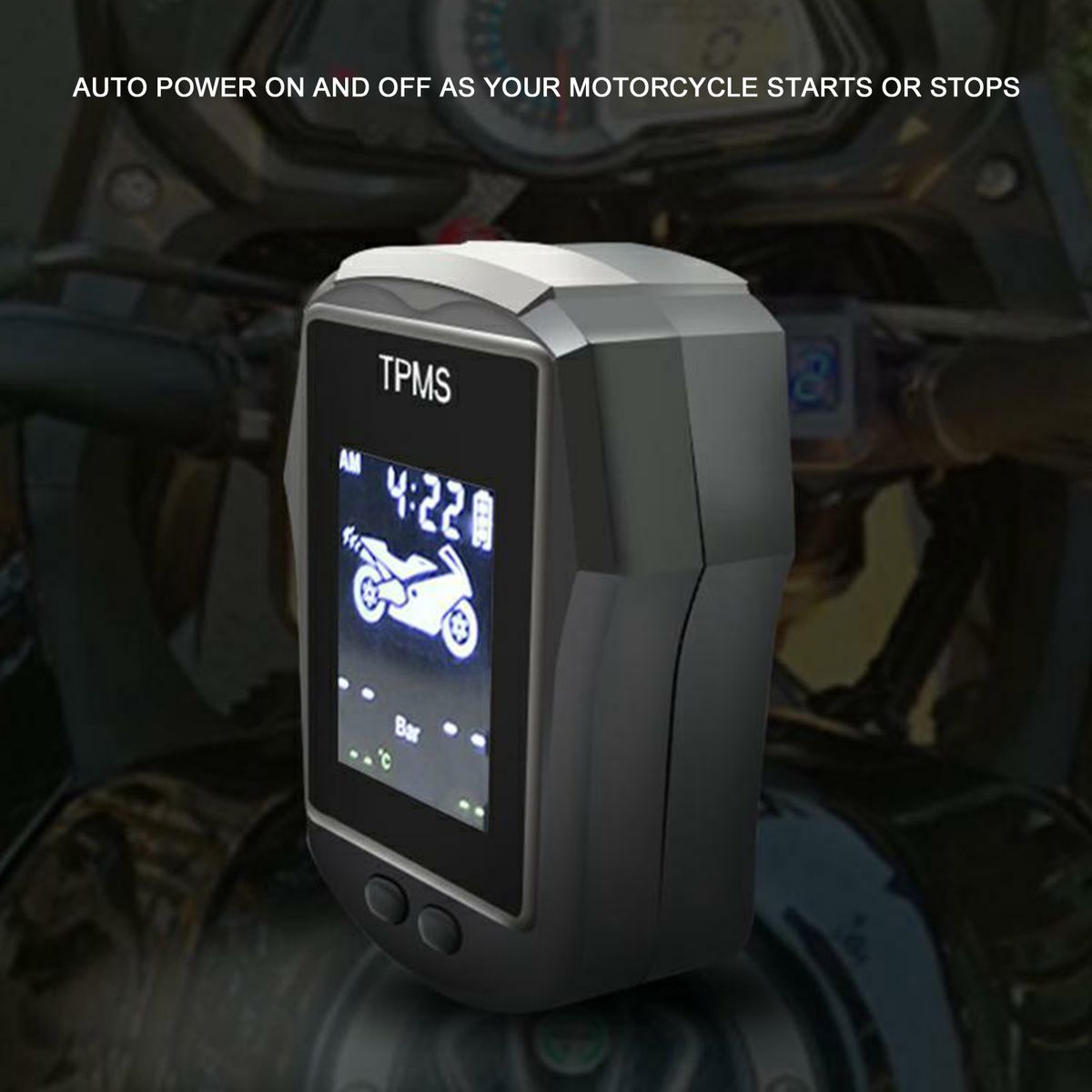 Motorcycle Exterior TPMS Wireless Tire Pressure Temperature