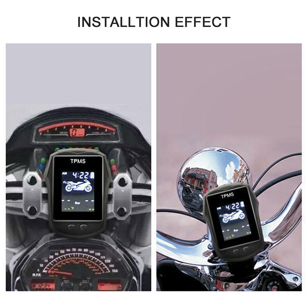Motorcycle Exterior TPMS Wireless Tire Pressure Temperature