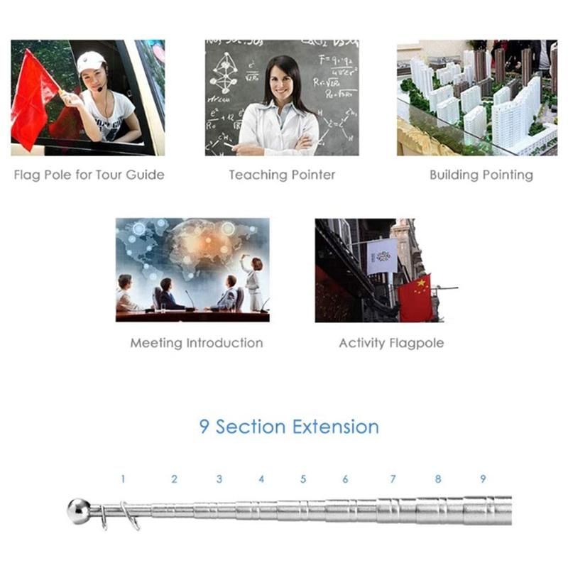 4Pcs Telescopic Pointer Stick Teacher Pointer for Classroom Retractable Pointer Whiteboard Pointer Flagpole