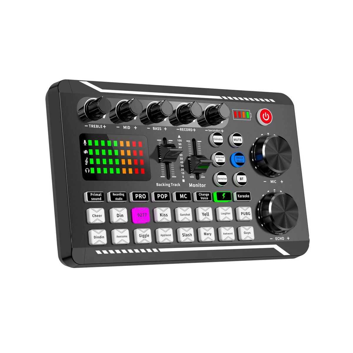 Suspension Microphone Kit Professional Sound Card & Microphone & Mic Arm Bracket Set F998 Live Soundcard BM800 Condenser Microphone Shock Proof Holder Windshield Pop Filter Boom Arm for Studio Recording Live Video Broadcastin