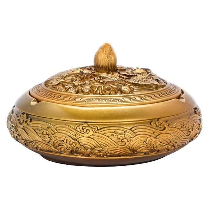 Coffee Table Decor  Ashtray For Outside Gold