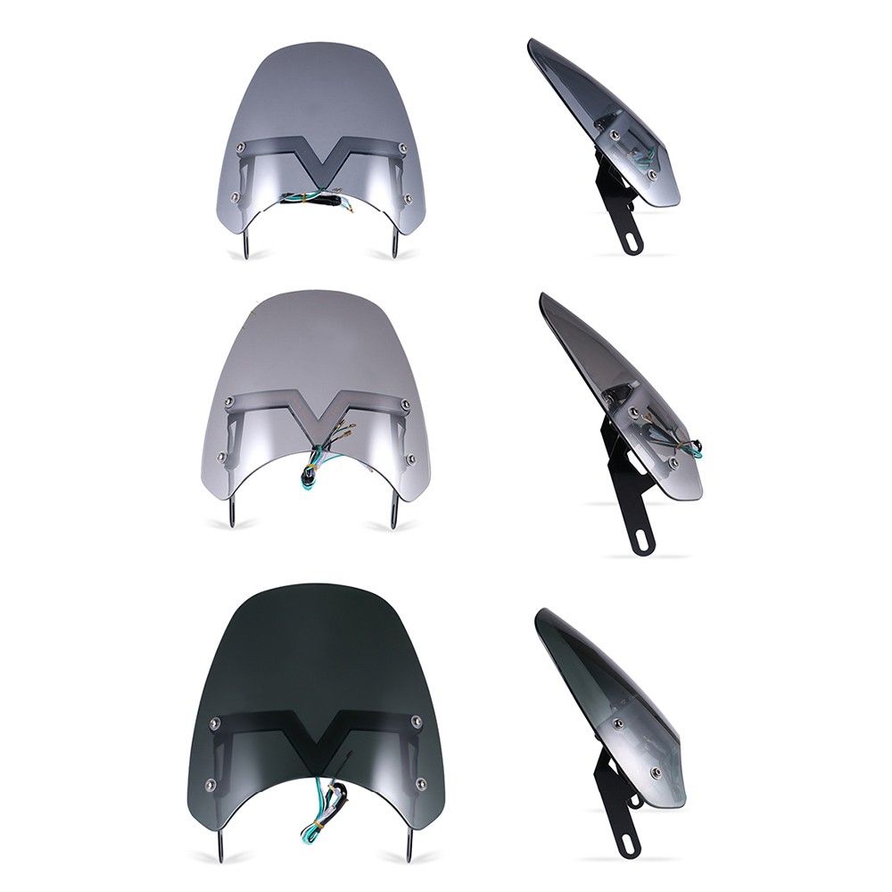 Universal Motorcycle Windshield Windscreen With DRL Turn