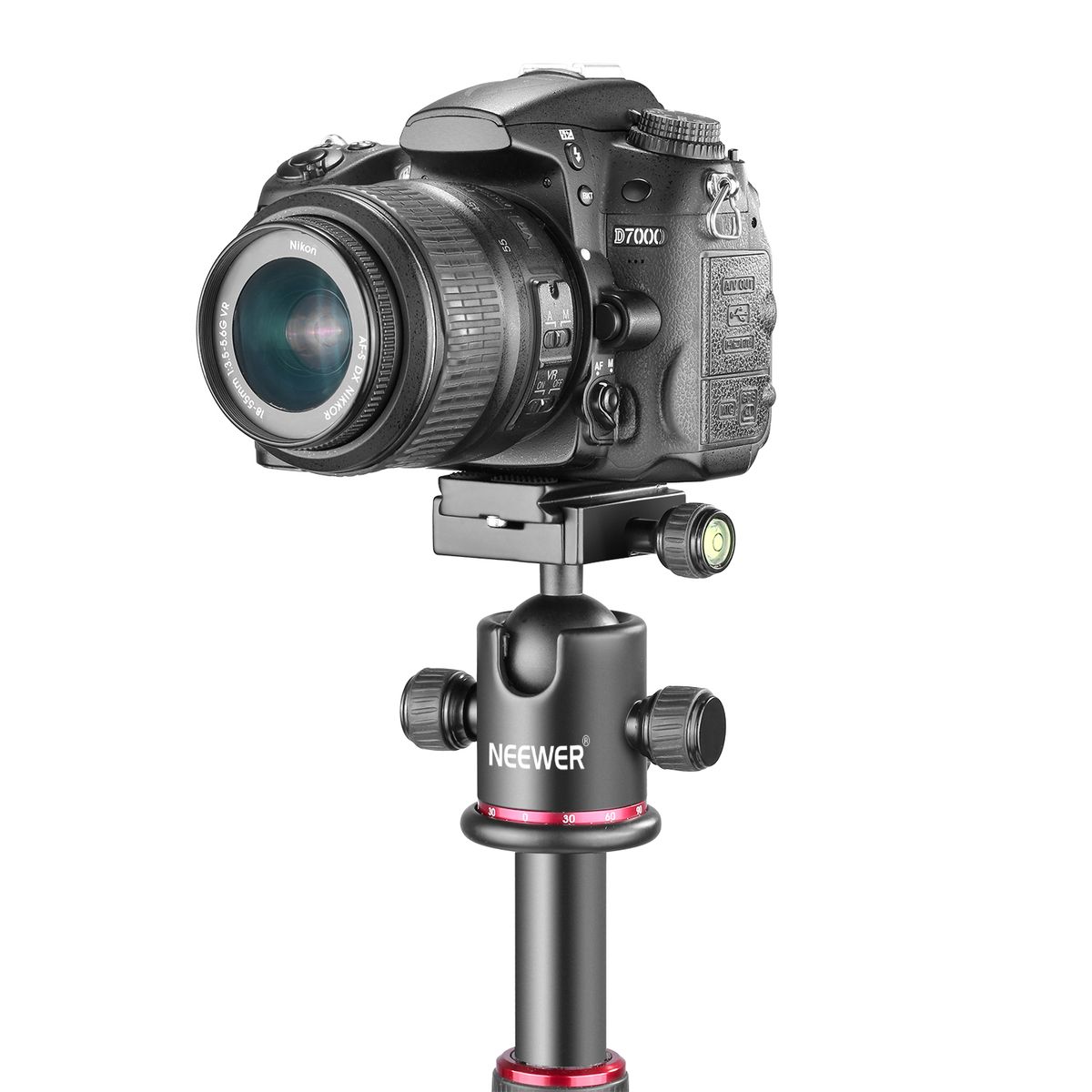 Professional Metal 360 Degree Rotating Panoramic Ball Head With 1/4 Inch Quick Release Plate And Bubble Level,up To 17.6pounds/8kilograms,for Tripod,Monopod,Slider,DSLR Camera,Camcorder